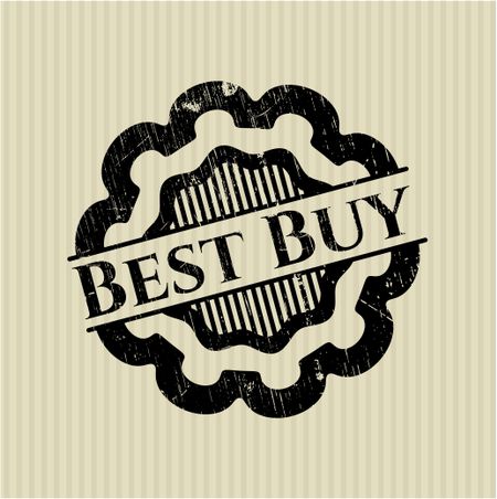 Best Buy rubber stamp with grunge texture
