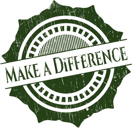 Make a Difference rubber grunge texture stamp