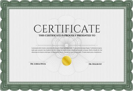 Certificate template. With background. Detailed.Modern design. 