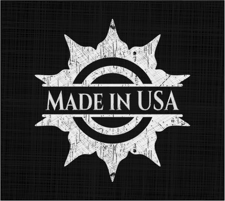 Made in USA with chalkboard texture