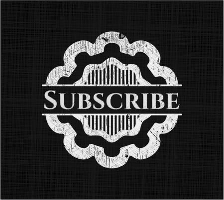 Subscribe written with chalkboard texture