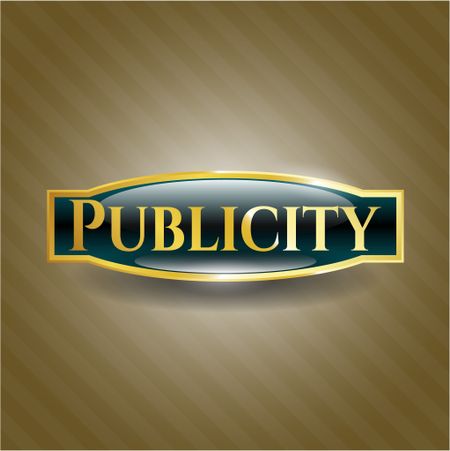 Publicity gold emblem or badge