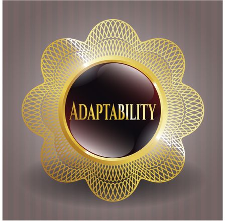 Adaptability gold shiny emblem