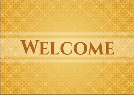 Welcome poster or card