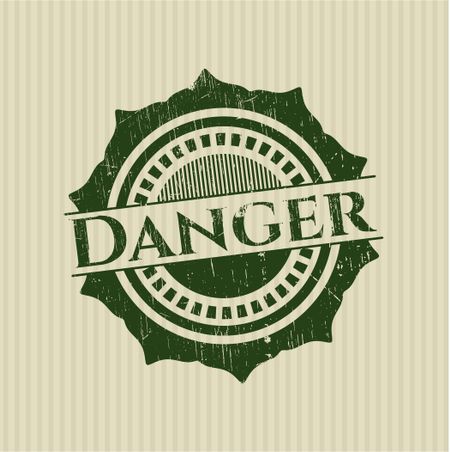 Danger rubber grunge texture seal