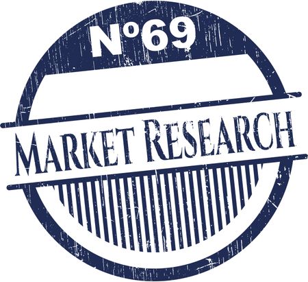 Market Research rubber grunge stamp