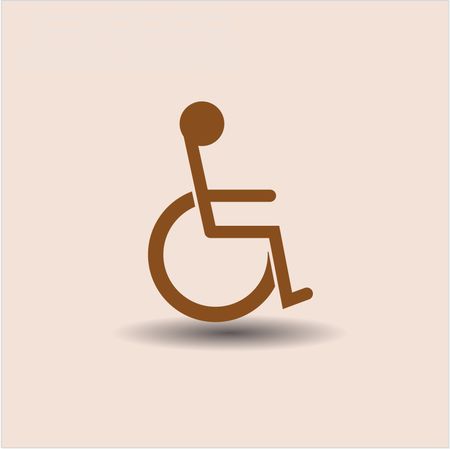 Disabled (Wheelchair) vector icon or symbol