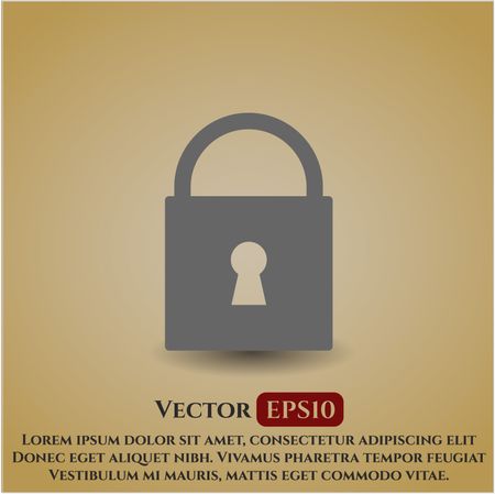 Closed Lock vector symbol