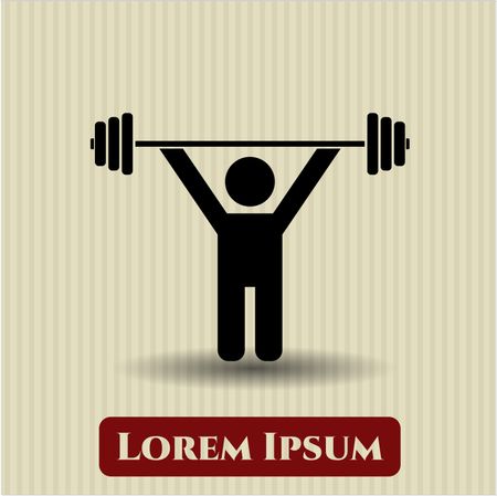Weightlifting icon vector illustration