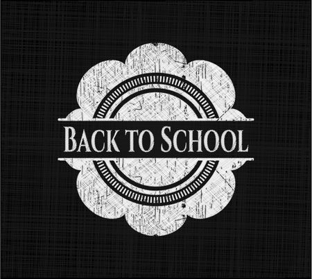 Back to School chalk emblem