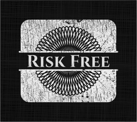Risk Free written with chalkboard texture