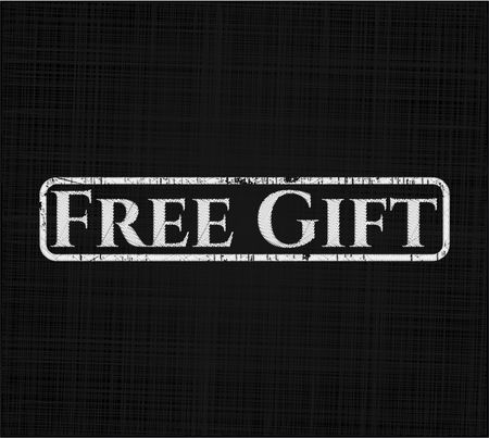 Free Gift written with chalkboard texture
