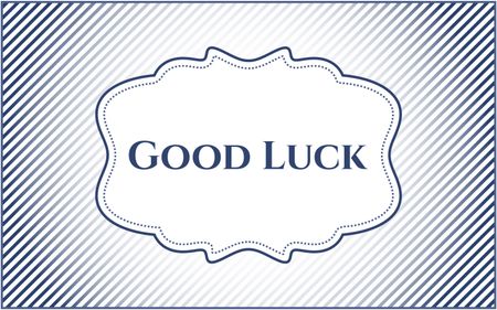 Good Luck card with nice design