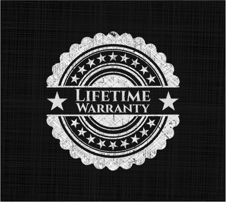 Life Time Warranty chalk emblem