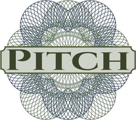 Pitch abstract linear rosette