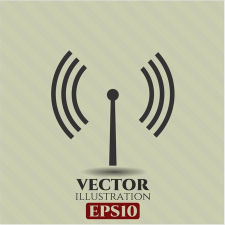 Antenna signal vector icon
