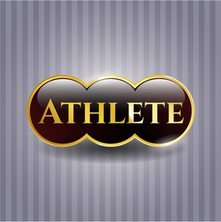 Athlete gold emblem or badge
