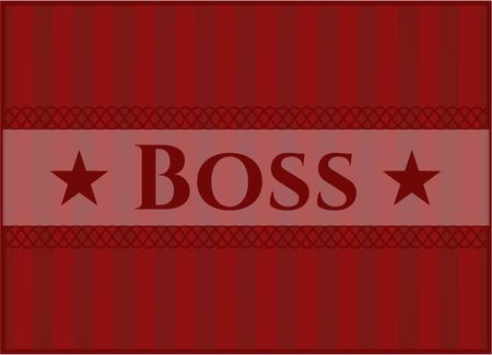 Boss card, colorful, nice design
