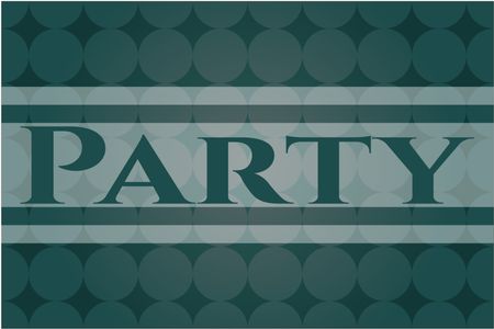 Party retro style card or poster