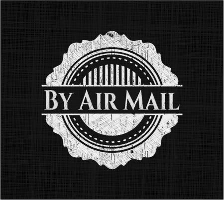 By Air Mail with chalkboard texture
