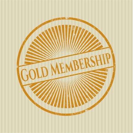 Gold Membership grunge stamp