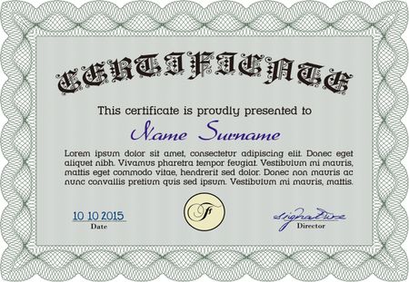 Diploma or certificate template. With quality background. Customizable, Easy to edit and change colors.Beauty design. 