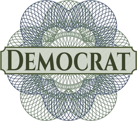 Democrat money style rosette