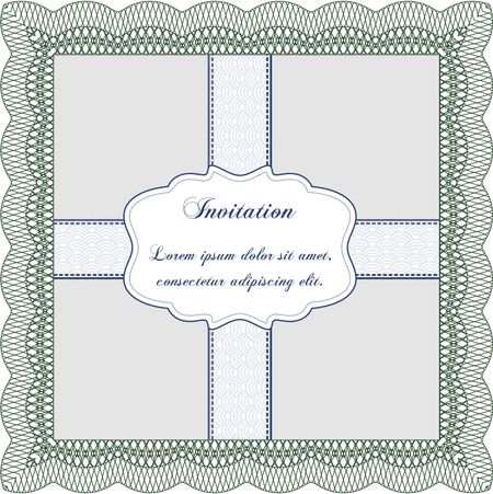 Retro vintage invitation. With linear background. Retro design. Customizable, Easy to edit and change colors.