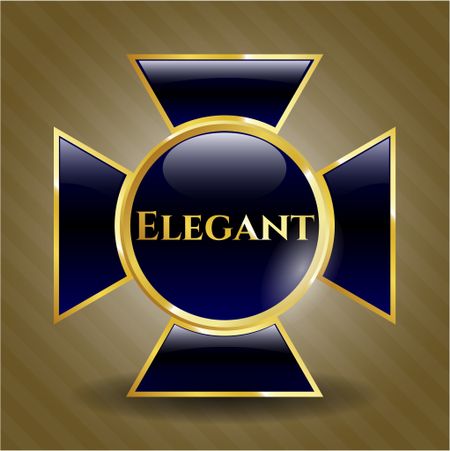 Elegant gold badge or emblem