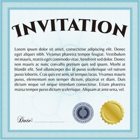 Retro invitation. With complex background. Elegant design. Customizable, Easy to edit and change colors.