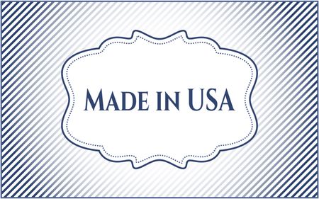 Made in USA colorful card
