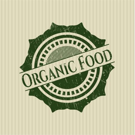 Organic Food rubber grunge texture stamp