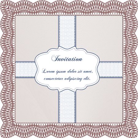 Formal invitation. Retro design. With background. Customizable, Easy to edit and change colors.