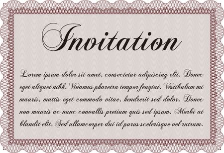 Formal invitation template. With linear background. Customizable, Easy to edit and change colors.Artistry design. 