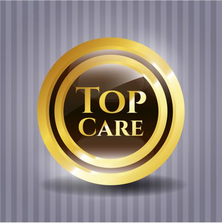 Top Care gold emblem or badge