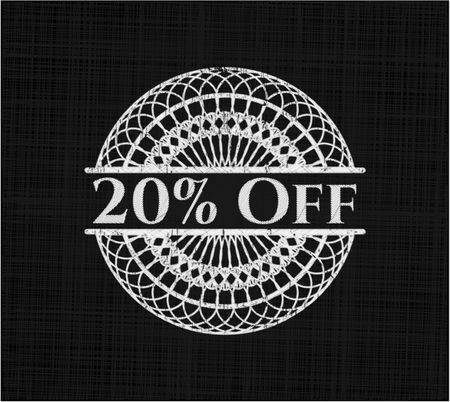 20% Off chalkboard emblem