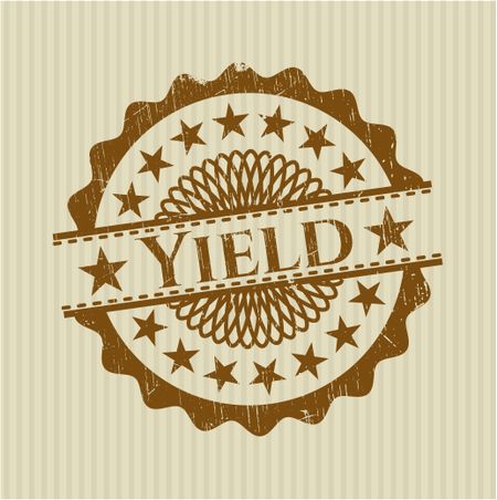 Yield grunge stamp