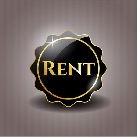 Rent black emblem or badge, retro style