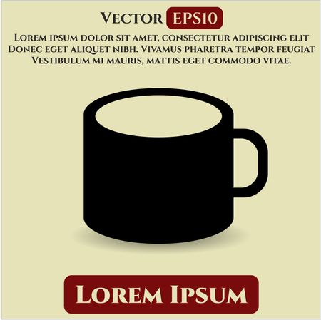 Coffee Cup vector icon or symbol
