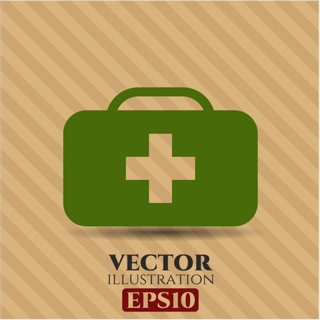 Medical briefcase icon