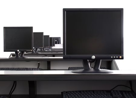 computers in a classroom
