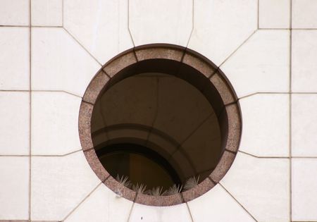 circular hole on a wall