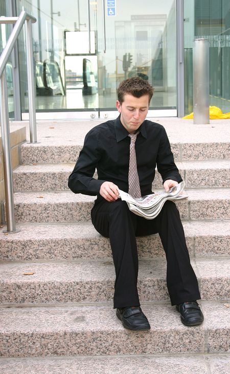 business man during a break