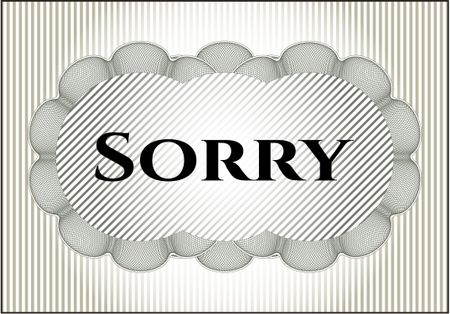 Sorry poster or banner