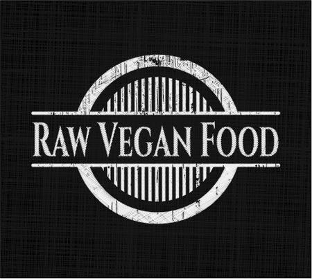 Raw Vegan Food written on a chalkboard