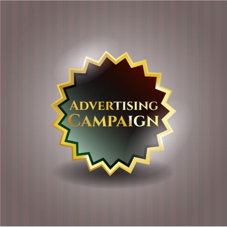 Advertising Campaign gold shiny badge