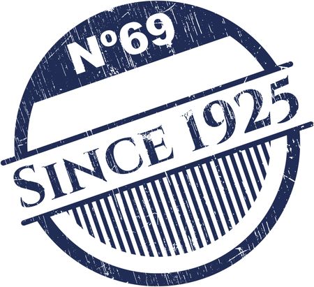 Since 1925 rubber grunge texture stamp