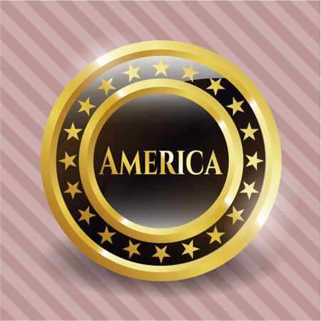 America gold emblem