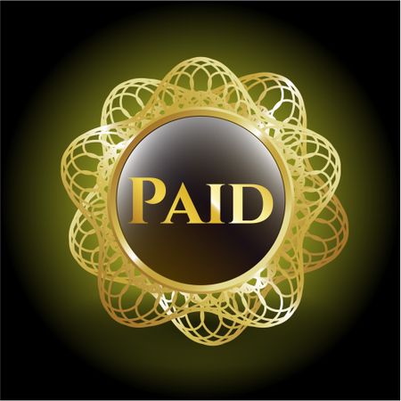 Paid gold shiny emblem