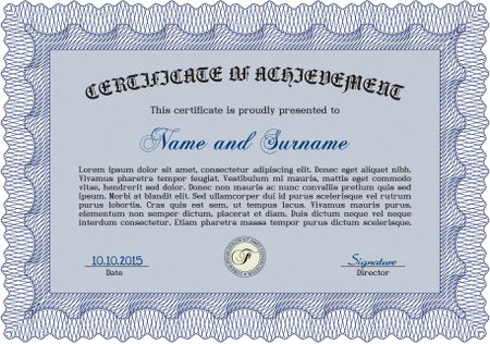 Sample Certificate. Vector pattern that is used in money and certificate.Lovely design. With quality background. 